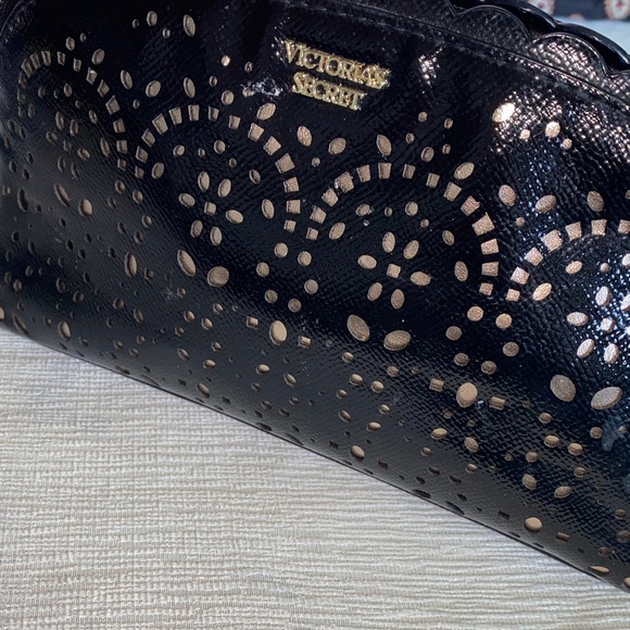 Victoria's Secret Black Laser-Cut Cosmetic pouch - Picture 3 of 7